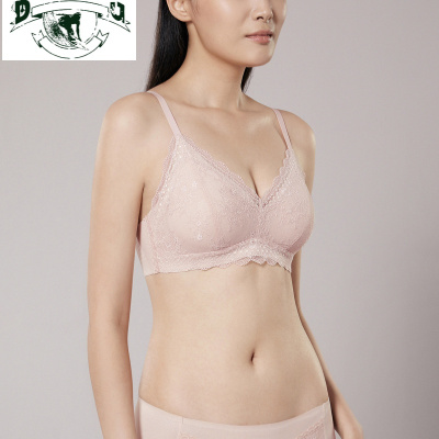 HLCOMAN蜂巢透气文胸女无钢圈聚拢内衣薄款无痕性感蕾丝胸罩胸罩