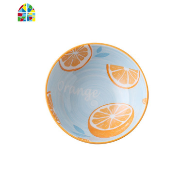 水果陶瓷可爱家用餐盘方盘饭碗勺子韩式个性潮流小清新釉下彩餐具 FENGHOU 菠萝圆盘