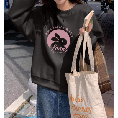 [3件8.5折84.9元,叠加优惠券]唐狮秋冬新款女圆领图案卫衣百搭减龄学院风韩版时髦潮流