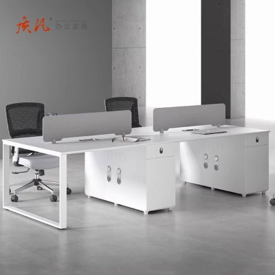 苏宁 质凡 办公家具 职员办公桌员工位简约屏风桌