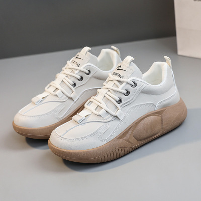 秋季小白鞋新款韩版ins女学生增高厚底运动板鞋休闲鞋女