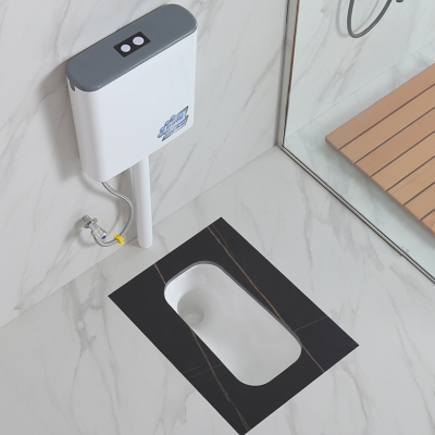 古达岩板蹲便器家用防臭蹲坑陶瓷便池大便器蹲厕冲水箱卫生间套装(xaw