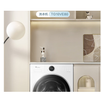 小天鹅小蓝鲸2.0滚筒洗衣机全自动家用 纯平全嵌 白色超薄全嵌 1.15超高净洗比 TG10VE80