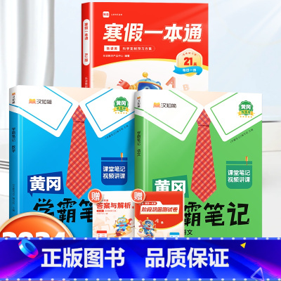 寒假一本通[人教版]+学霸笔记语数下册[人教版] 小学二年级 [正版]乐读寒假一本通预复习小学一年级二年级寒假衔接作业三