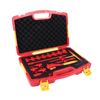 高松takama成套绝缘耐高压工具电工绝缘套筒组套VDE耐压1000V工业级16件v802116/盒