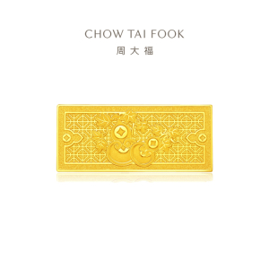 周大福福禄双全 足金黄金工艺金章金条计价 IF1690