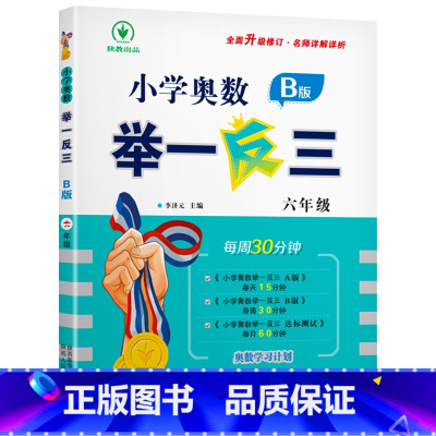 举一反三[B版] 小学六年级 [正版]小学奥数举一反三六年级A版B版全套全国版 6年级上册下册数学创新思维拓展题应用题口