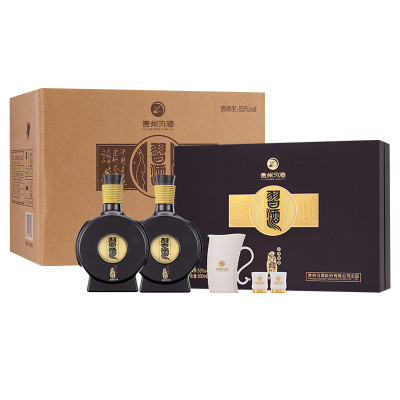 贵州习酒 窖藏1988酱香型白酒53度 500ml*2瓶*3盒 礼盒箱装