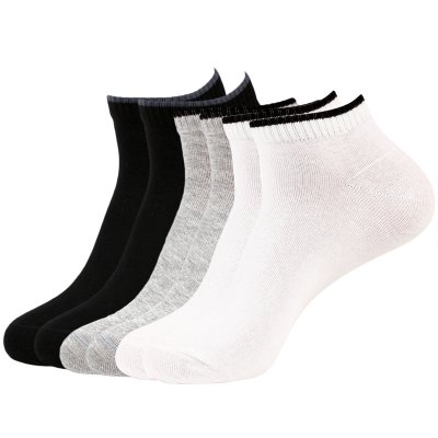 Mawcha6双装时尚低帮商务休闲男士袜子纯色棉船袜短袜男士短筒袜