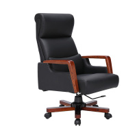 慧采云 办公家具办公椅可躺老板椅大班椅书房椅实木脚实木扶手转椅靠背椅