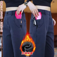 天丝莱赛尔休闲裤男秋冬款新款男士宽松直筒百搭加绒加厚裤子