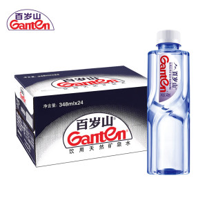 景田百岁山饮用天然矿泉水 348ml*24瓶 整箱装