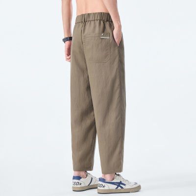 2026夏季男装冰丝九分休闲裤日系宽松垂感休闲裤男薄款透气直筒裤