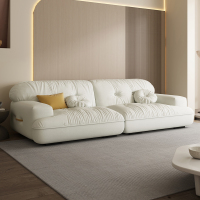 欧梵森 沙发 意式轻奢科技布沙发组合大小户型乳胶免洗沙发现代简约意式极简北欧风布艺沙发组合客厅家具家居