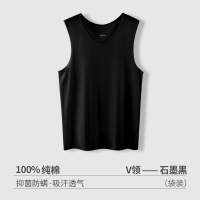 【3件装】男士V领背心纯棉内穿运动全棉内衣宽肩春夏季打底汗衫
