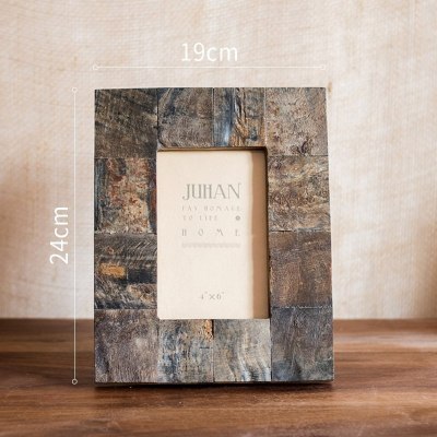 印度牛角牛骨相框 手工艺术摆件桌面装饰 样板间 印度进口牛角相框(拼格4*6&ldquo;) 其他尺寸