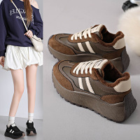 ins韩版新款老爹鞋女秋季学生跑步运动厚底增高休闲加绒