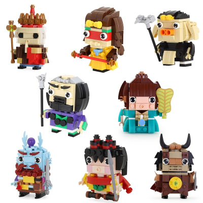 万格小颗粒扭蛋积木西游记孙悟空猪八戒钻石微积木益智拼装玩具