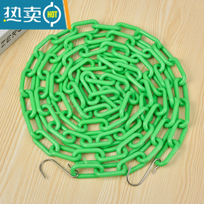 敬平晾衣绳塑料家用晒衣绳防风防滑户外室内外阳台挂衣服被子扣环链条 绿色 加厚款3米 加粗款3米绳子