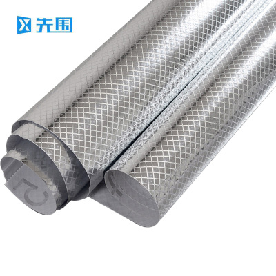 先围 厨房铝箔贴纸 5m*40cm*0.16mm银菱形格纹 卷