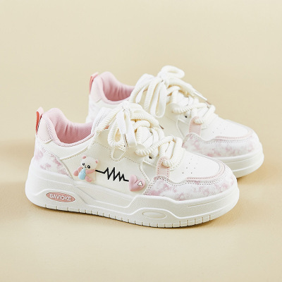 2025春季小白鞋新款韩版ins女学生厚底增高运动板鞋休闲街拍