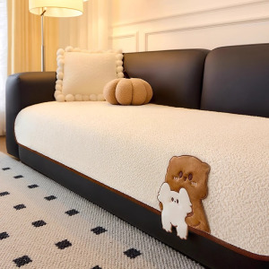 轻奢高级感一片式雪尼尔感四季通用防滑防猫抓皮直排专用沙发垫