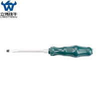 立伟铁牛绿胶炳螺丝刀6*125一字敲击型/把