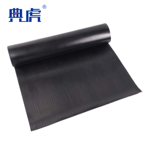 典虎 绝缘橡胶板 黑色条纹 25kv 10米*1米*8mm 卷