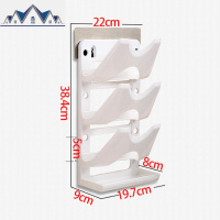 免打孔锅盖架厨房置物架带接水盘菜板粘板架创意壁挂层架收纳架子 三维工匠