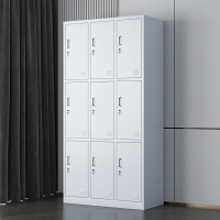 臻远 铁皮柜健身房存包柜员工柜储物柜 9门更衣柜