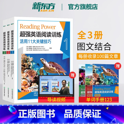 [正版]超强英语阅读训练1+2+3(共3本) 100天搞定初高中ket pet fce阅读理解专享秘籍百科 主题分类阅读