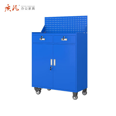 苏宁 质凡 工厂车间工具柜二斗工具矮柜蓝色/ZF-GJG011/900*400*1370mm