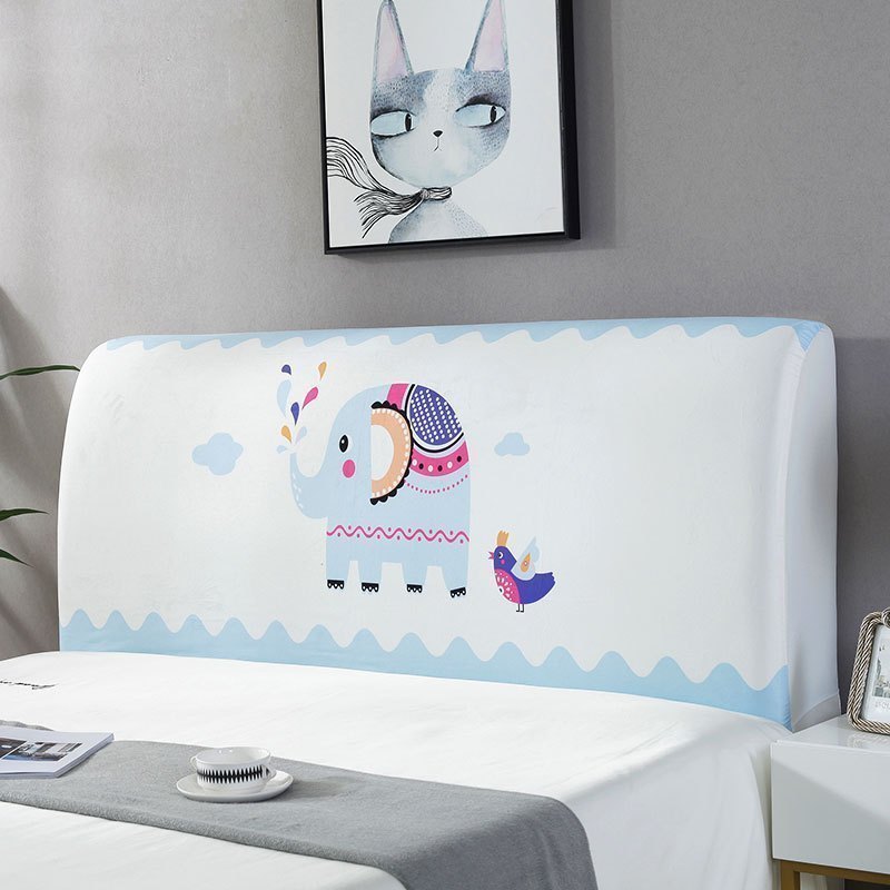 家柏饰(CORATED)北欧风床头罩套床头套软包防尘罩床背罩子保护套1.8床弹力布1.5床 快乐小象 床头宽度1.5米