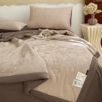 夏季60S全棉夏凉被四件套100纯棉提花中古风可机洗夏被单人空调被