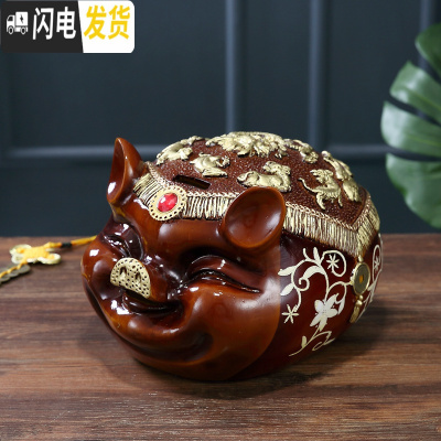 三维工匠创意存钱罐可爱小猪储蓄罐只进不出大容量大号成人储钱罐生日 彩色小号存钱猪[可进可取]