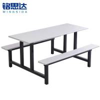铭思达食堂连体餐桌六人位张