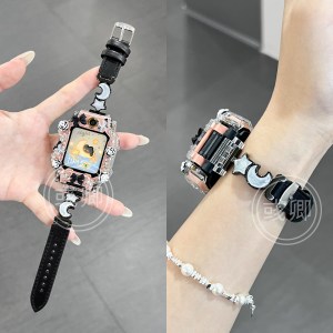 月映星河适用于小天才手表表带z11/z10/z9/z8新款拼皮少年版3139a