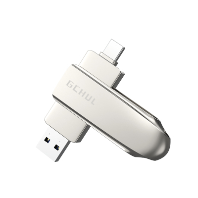 杰储(GCHUL)UP1300 128G USB3.2双接口超高速固态闪存U盘/优盘 (计价单位:个) 银色