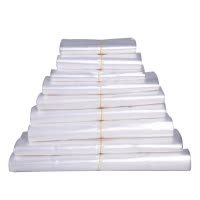 炯毅 一次性透明塑料袋批发商用大小号背心食品外卖打包方便袋子手提袋 食品袋 40cm*65cm*50个 捆