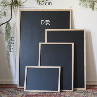 家柏饰(CORATED)白蜡实木外框黑板 磁性可吸磁 无漆自然原味北欧 黑色D123cm*82cm*3cm