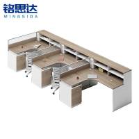 铭思达屏风卡座7字型三人位含柜椅套