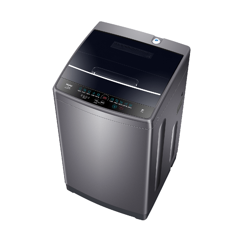 海尔Haier 8公斤全自动波轮洗衣机洗脱一体桶自洁租房优选博卡灰设计