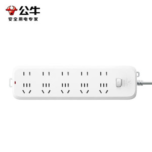 公牛智能USB排插G29多口快充安全保护白色家用插座墙壁充电器