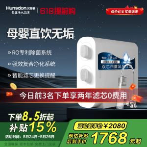 汉斯顿/Hunsdon 0阻垢剂添加净水器家用直饮净水机厨下式RO反渗透母婴直饮机自来水过滤器D3