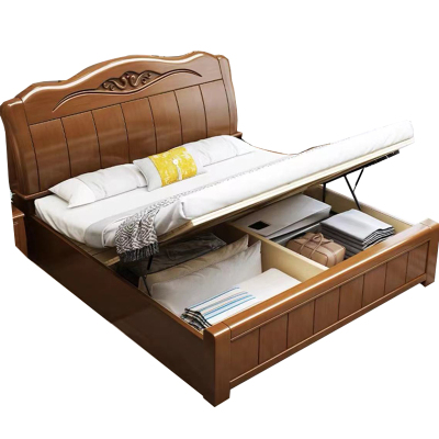 臻远 ZY-SMC-95 实木床 1.8*2.0米气压高箱 单位:1张