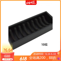 家柏饰(CORATED)手镯盒黑白色玉镯立放插式展架托盘展示道具玻璃盖收纳盒