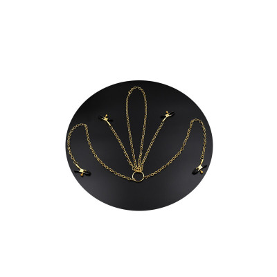 桃色缘 多款贴乳夹贴乳贴 sm情趣用品男女用器具SM私密刺激另类前戏挑逗夫妻调情成人玩具对装 金色乳链(四夹挂脖链)