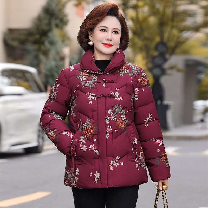 年女装中老年女士休闲棉衣冬季保暖妈妈棉服外套女40-60岁女