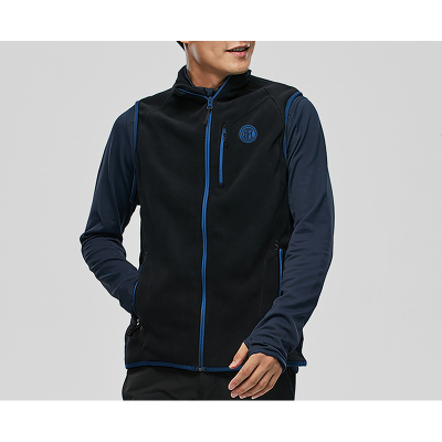 国际米兰俱乐部InterMilan2019年秋冬季新品摇粒绒马甲男春秋无袖抓绒衣中年男士纯色保暖背心坎肩男装