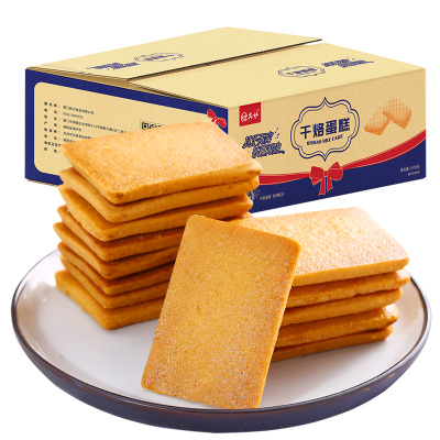 其妙糕点鸡蛋煎饼1500g整箱(饼干零食小吃干酪蛋糕)